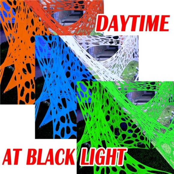 700 sqft Tri-Color Giant Durable Spider Web Halloween Decoration Outdoor - Picture 2 of 7